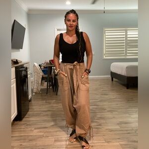 Free People Tan Harem Pants